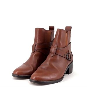 Coach Chelsea Pull On Leather Ankle  Boots: Brown